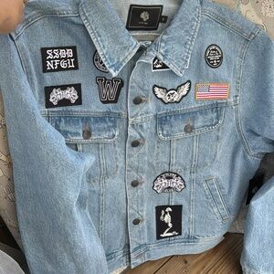 Darc Sport Wolves Vintage Denim Jean Jacket Men’s